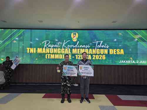 Apresiasi Peran Pers, Dandim 0820/Probolinggo Dinobatkan sebagai Juara I Pembina Media Online TMMD 2026