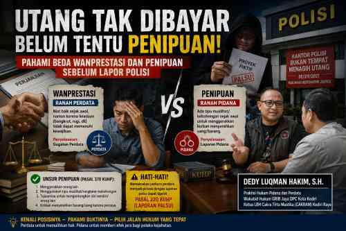 Lapor Polisi karena Utang Macet? Dedy Luqman Hakim: Pahami Dulu Batas Perdata dan Pidana