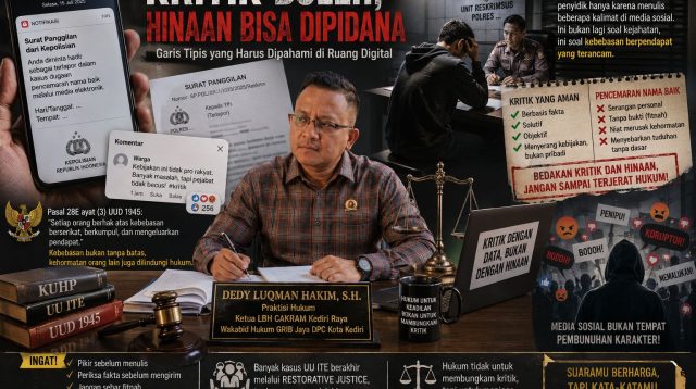 KRITIK BERUJUNG PANGGILAN POLISI? Praktisi Hukum Bongkar Garis Tipis Antara Kebebasan Berpendapat dan Jerat UU ITE
