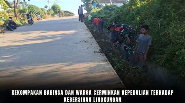 Kekompakan Babinsa dan Warga Cerminkan Kepedulian terhadap Kebersihan Lingkungan