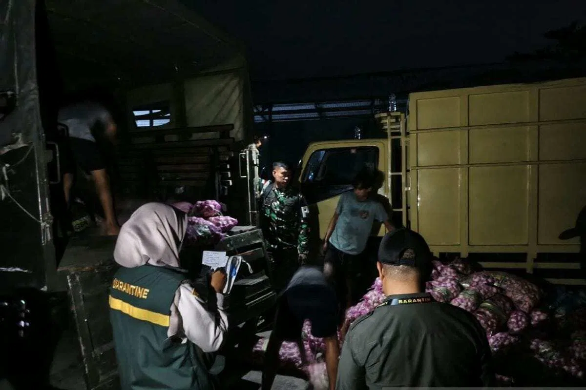 Operasi Penemuan Bawang Impor Ilegal di Natuna