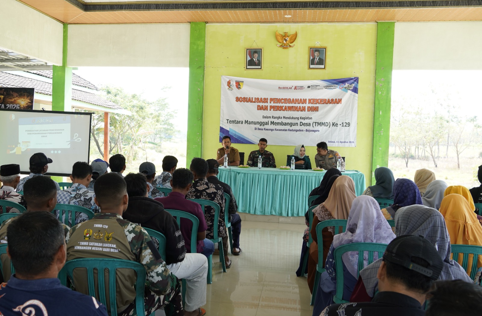 IMG-20260812-WA0029 TMMD 129 Bojonegoro Gelar Sosialisasi Pencegahan Kekerasan dan Perkawinan Dini di Kesongo