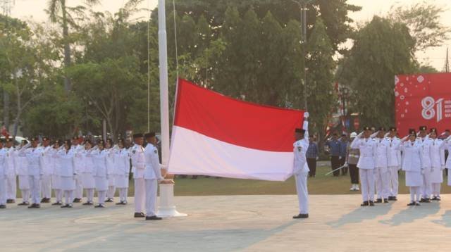 Dandim 1008/Tabalong Jadi Irup Upacara Penurunan Bendera HUT RI ke-81