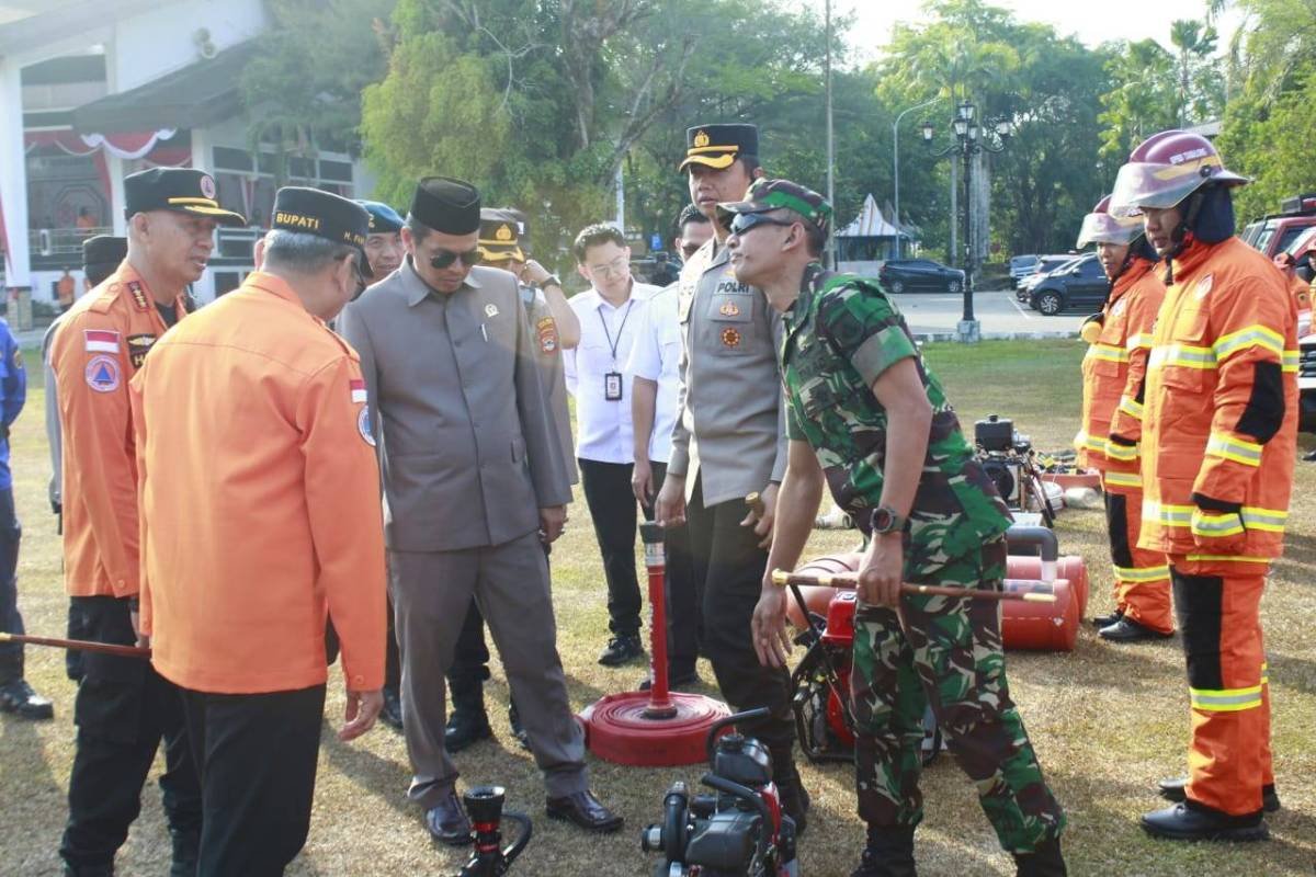 Dandim 1008/Tabalong Hadiri Apel Kesiapsiagaan Bencana Karhutla dan Kekeringan