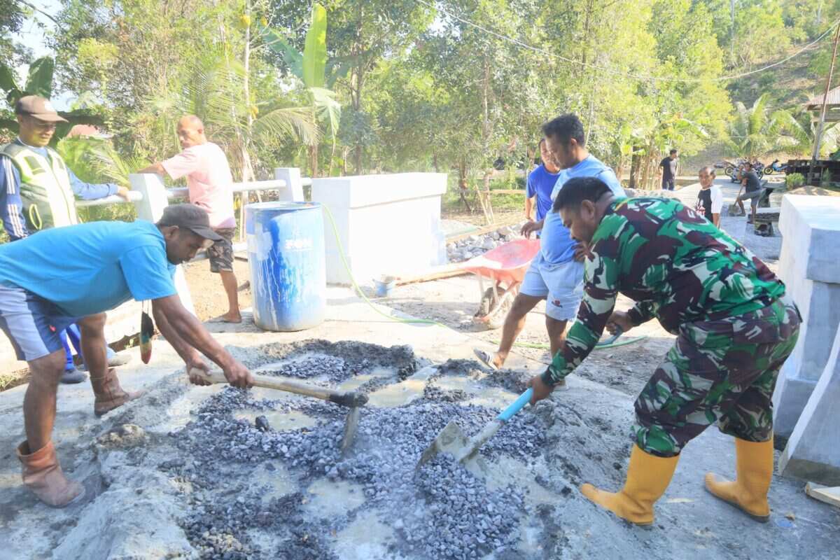 Tanpa Mengenal Lelah, Kodim 1505/Tidore Terus Kebut Pembangunan Jembatan Garuda