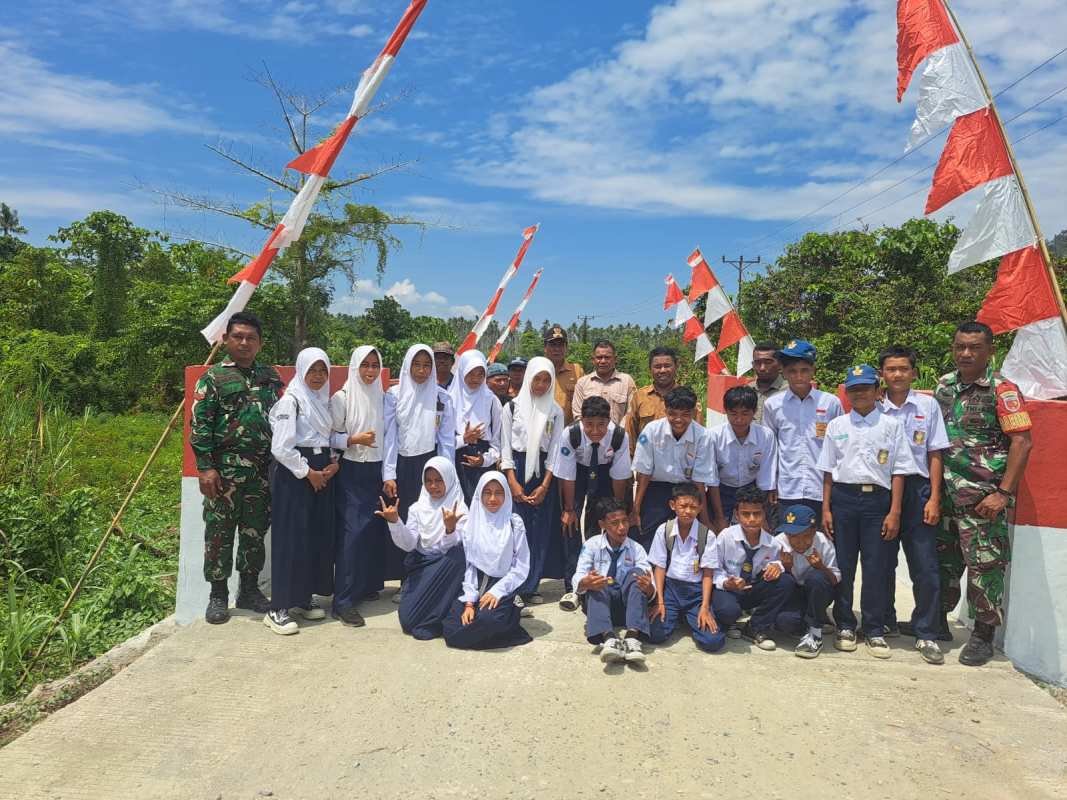 IMG-20260831-WA0235 Jembatan Armco Di Desa Maidi Rampung, Bukti Nyata Kepedulian TNI AD kepada Rakyat