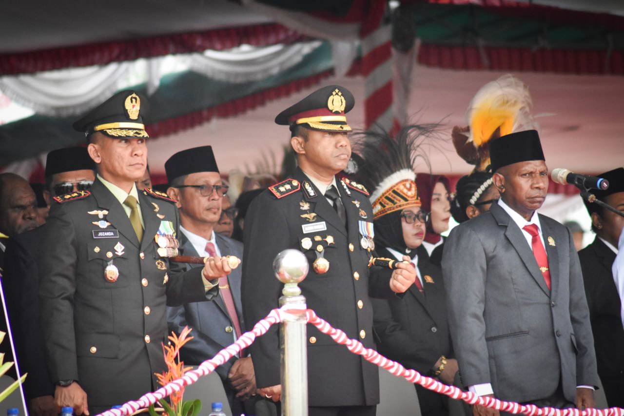 Semangat Kemerdekaan, Dandim 1710/Mimika Hadiri Upacara HUT ke-81 RI di Timika