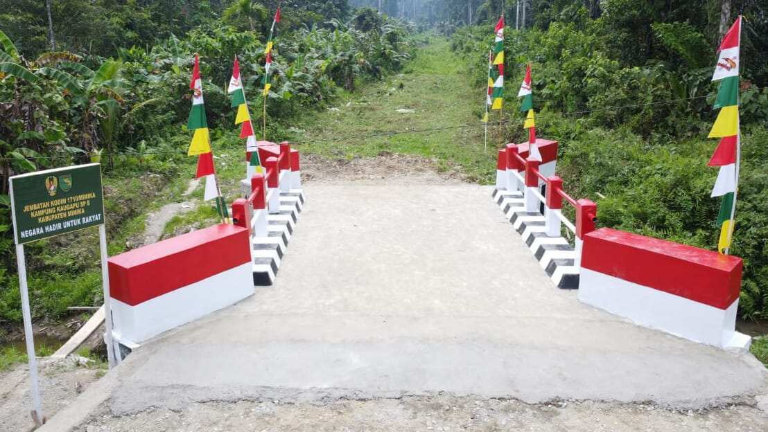 Program Jembatan Garuda, Kodim 1710/Mimika Bangun Akses dan Konektivitas di Kampung Kaugapu