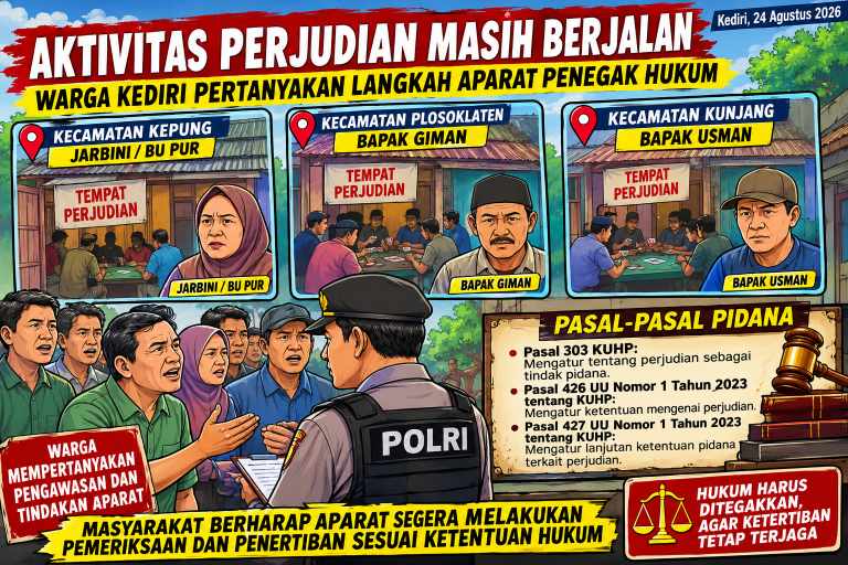 Kepung hingga Kunjang, Laporan Aktivitas Perjudian Minta Segera Ditindaklanjuti