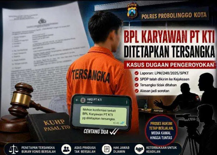 Karyawan PT KTI Berstatus Tersangka, Tak Ditahan dan Perkaranya Berlanjut ke Persidangan