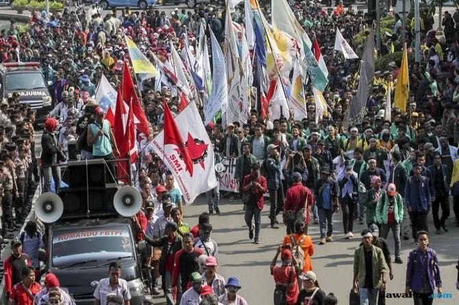 Persiapan Arus Lalu Lintas Menyongsong Aksi Buruh di Jakarta