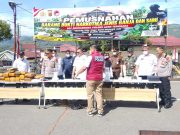 Pemusnahan Barang Bukti Narkotika Polres Aceh Tenggara