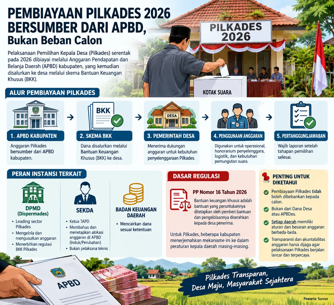 Pilkades Serentak dan Persoalan Anggaran: APBD Kabupaten Jadi Sumber Pembiayaan