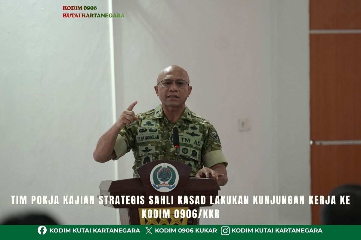 Tim Pokja Kajian Strategis Sahli Kasad Lakukan Kunjungan Kerja ke Kodim 0906/Kkr