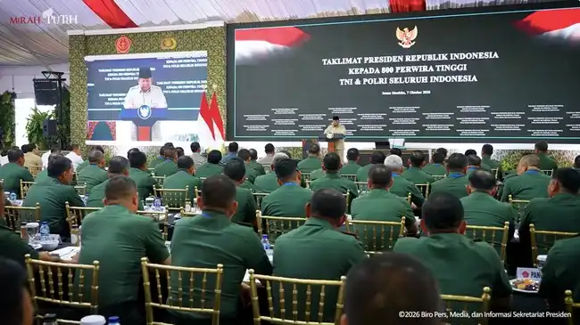 Prabowo Jelaskan Alasan Mengumpulkan 800 Petinggi TNI dan Polri di Istana