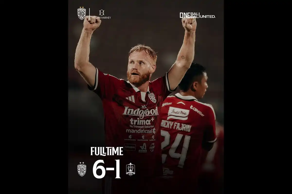 Bali United Tembus Tiga Besar Usai Menundukkan Persijap 6-1