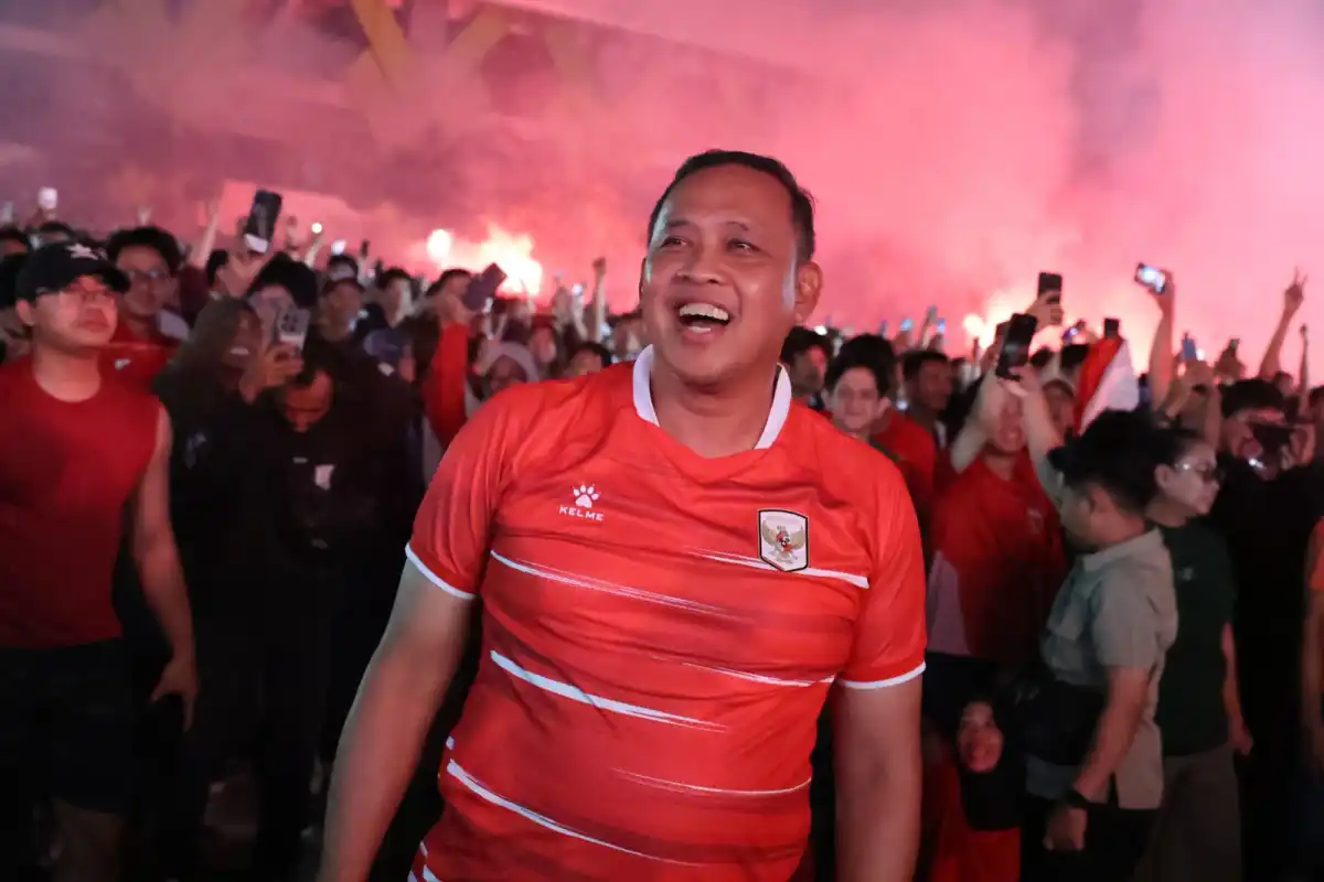 Tri Adhianto Rayakan Gelar Juara Timnas Indonesia Bersama Warga Bekasi