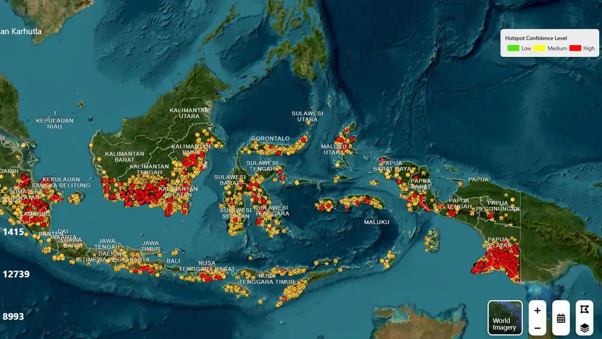 Titik Panas Karhutla Meluas, Kalimantan Tengah Catat 3.268 Deteksi
