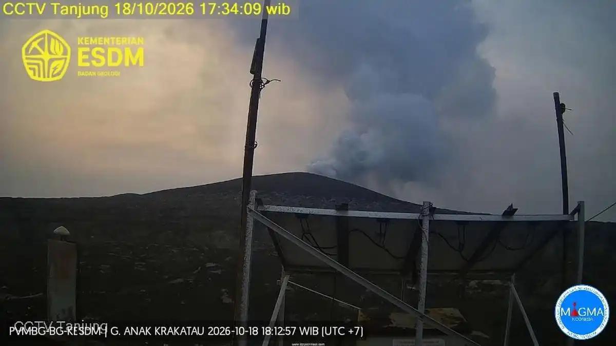 Delapan Erupsi Anak Krakatau, Abu Tertinggi Teramati 500 Meter