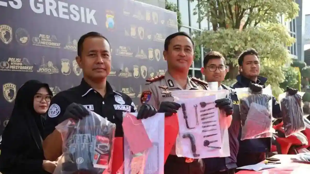 Polisi Gresik Ungkap Tujuh Kasus Curanmor, Empat Motor Diserahkan kepada Pemilik